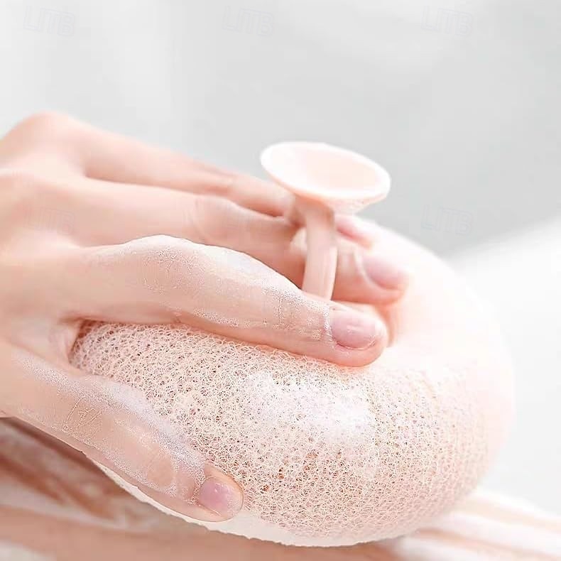 Confezione da 4 palline da bagno super morbide con ventosa a forma di girasole, 2 in 1, spugna da bagno esfoliante con spazzola per la pulizia, accessori in spugna per doccia e corpo a rete per donne del 2026 a $11.99 –P8