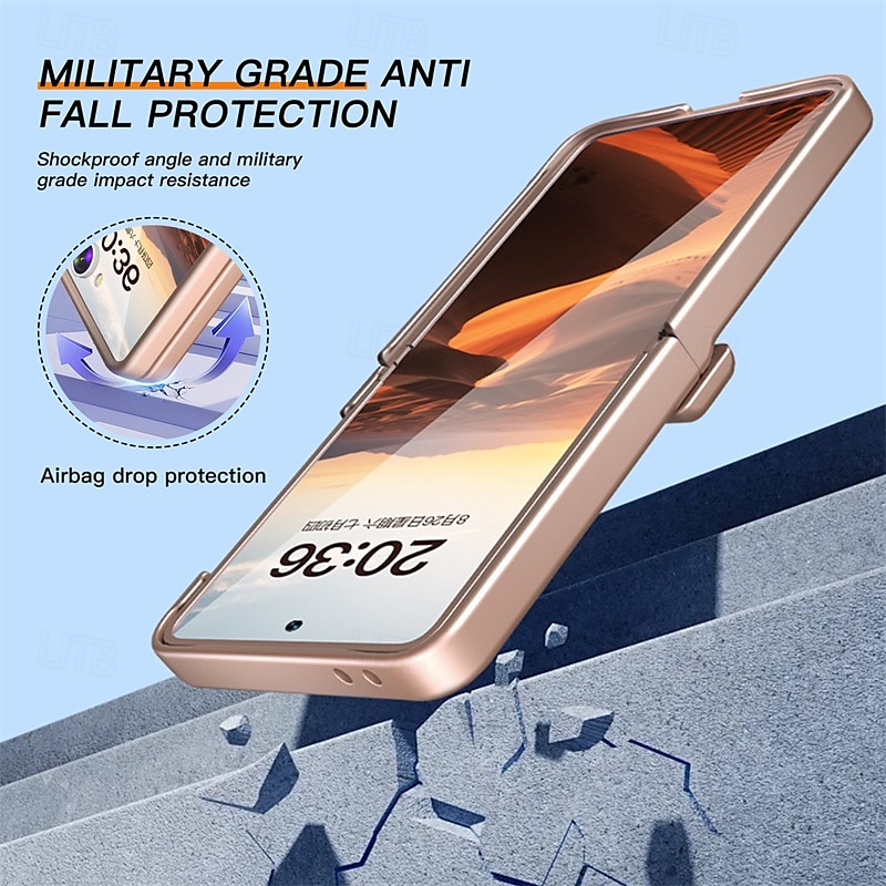 телефон Кейс для Назначение SSamsung Galaxy Z-флип 7 Z-флип 6 Кейс на заднюю панель со стендом Поддержка беспроводной зарядки Защита от удара ПК 2025 - $20.99 –P4