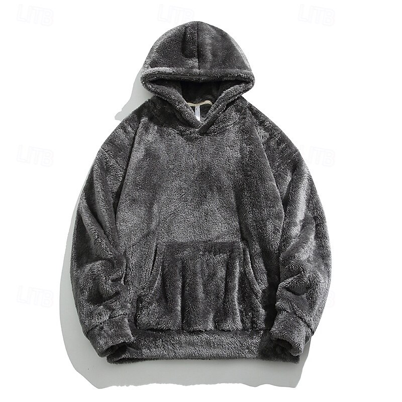 Per uomo Felpa in pile Felpa con cappuccio in pile Felpa termica Manica Lunga Con Cappuccio Top Esterno Calore Termico Inverno Poliestere Grigio scuro Nero Bianco Tennis Allenamento Corsa del 2025 a $38.99 –P11