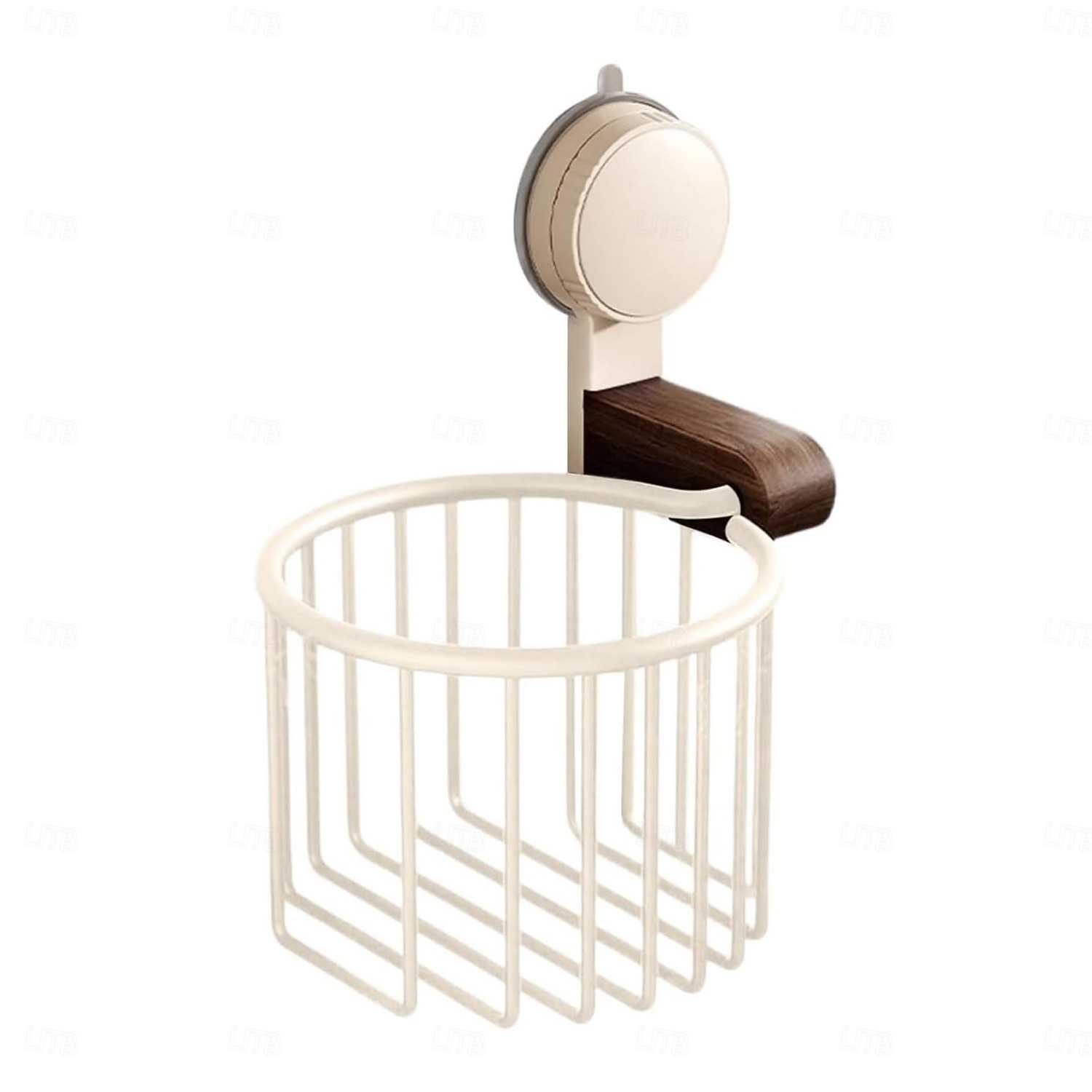 Toiletrolhouder van walnoothout, zelfklevend, zonder boren, ruimtebesparende opbergrek voor keuken of badkamer 2025 - $20.99 –P7
