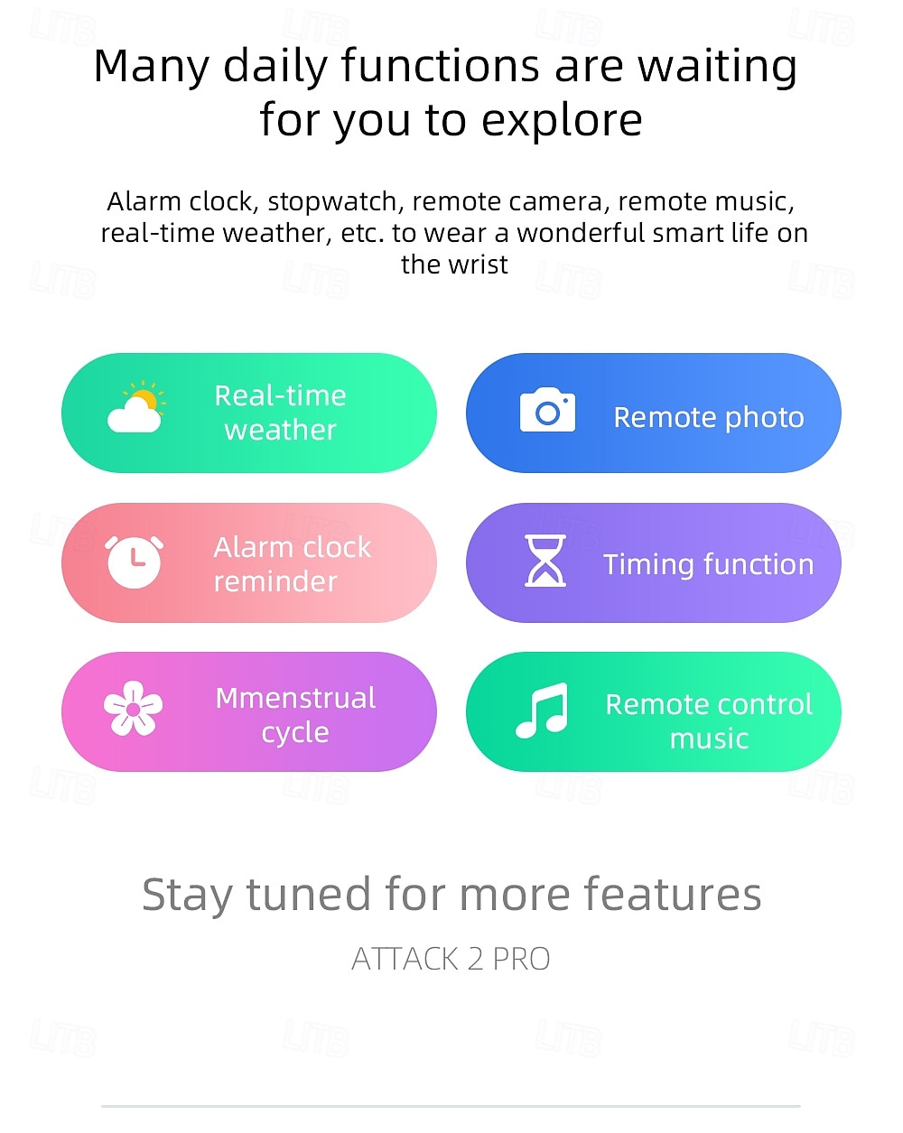 Relógio inteligente Lokmat Attack 2 Pro de 1,39 polegadas com Bluetooth, chamadas, pedômetro, lembrete de chamadas e rastreador de atividades. Compatível com Android e iOS. Unissex, com longa duração da bateria, chamadas em modo mãos-livres e à prova d'ág de 2026 por $52.99 –P4