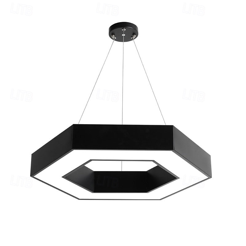modern led függeszték, szabályozható fényerejű, modern csillár, állítható 1 hatszögletű függeszték nappaliba, étkezőbe, konyhába 2025 - $349.99 –P3