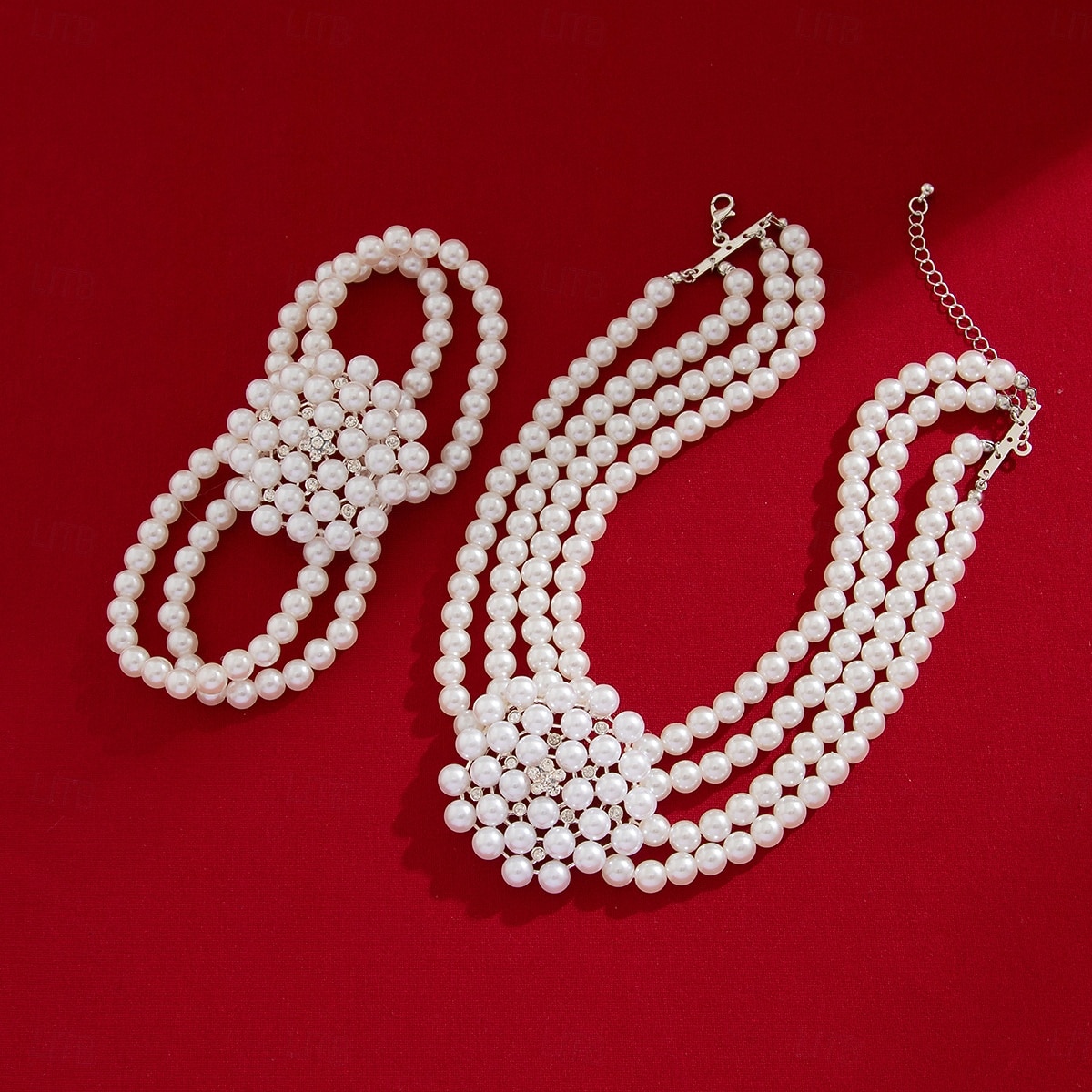 Naisten helmikaulakoru ja rannekorusetti, vintage-tyylisiä gatsby-koruja juhliin ja 1920-luvun teemaisiin tapahtumiin 2026 - $11.99 –P6