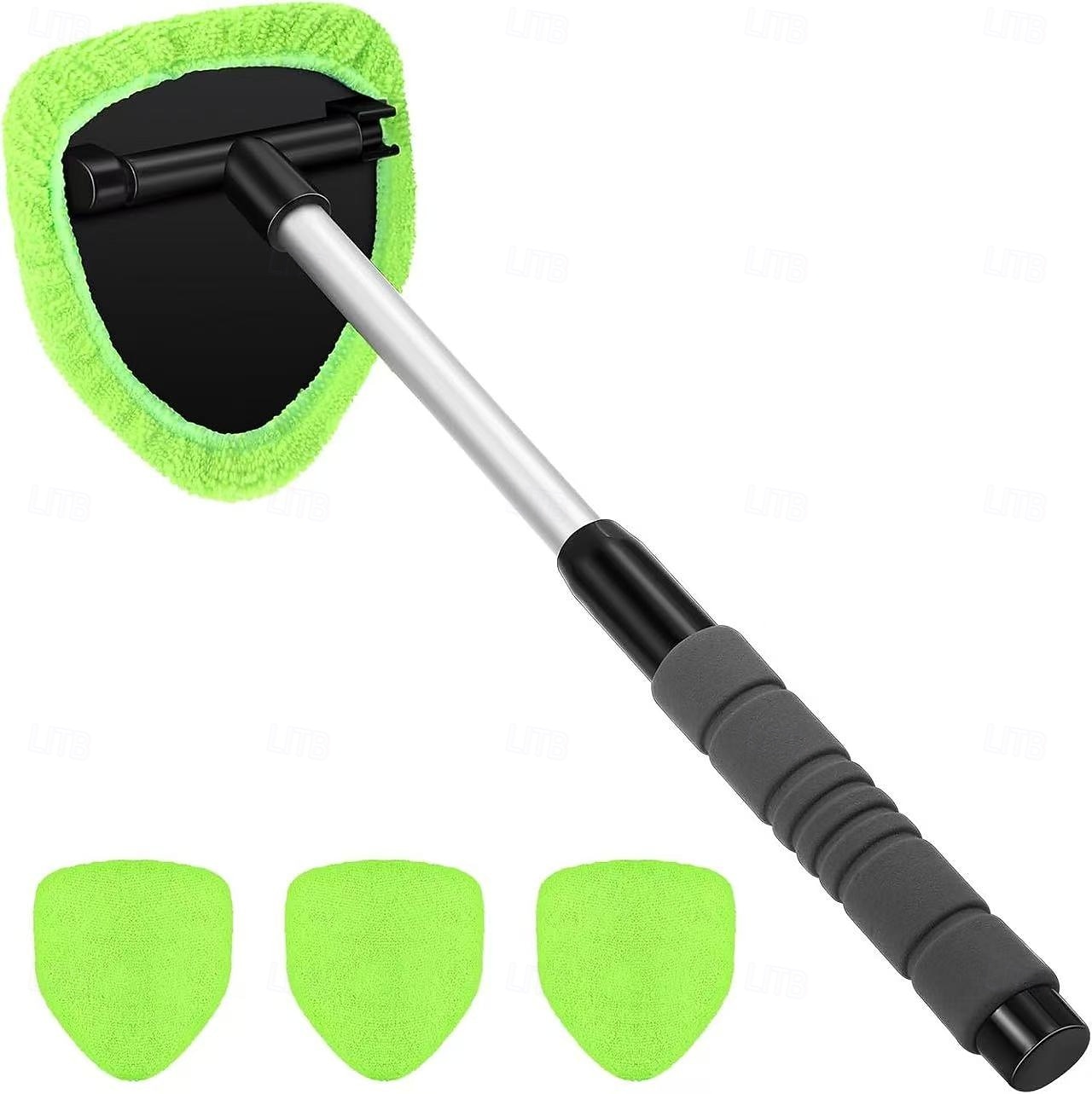 Ferramenta de limpeza de para-brisas de microfibra 5 em 1 para carro, cabo extensível com 4 almofadas reutilizáveis, limpador de vidros automotivos para janelas internas e externas de 2025 por $17.99 –P9