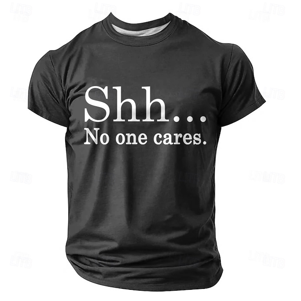 T-Shirt Grafica Sarcastica per Uomo - 'Shh... A Nessuno Importa' Top Umoristico a Maniche Corte del 2026 a $20.99 –P1