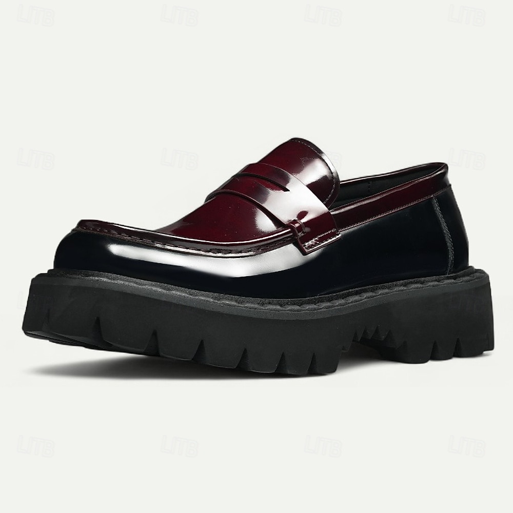 Мужские пенни-лоферы из натуральной кожи, винтажные коричневые, деловые, повседневные туфли для повседневной носки и вечерних мероприятий 2026 - $109.99 –P17