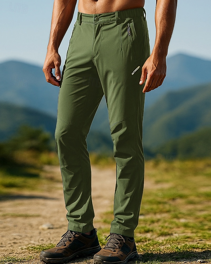 Herren Wanderhosen Regenhose zum Wandern Wasserdichte Hosen Außen Normale Passform Wasserdicht Winddicht Unterteile Tasche Schwarz Armeegrün Camping / Wandern Laufen S M L XL XXL 2025 - $34.99 –P4