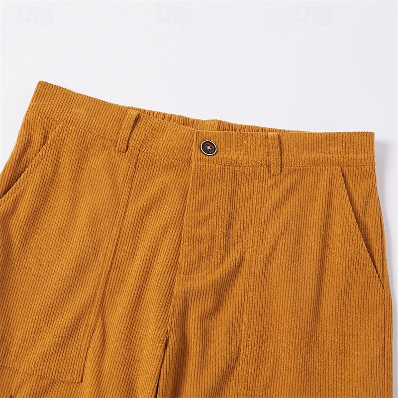 Per uomo Pantaloni in velluto a coste Pantaloni Pantaloni casual Tasca Bottoni Semplice Indossabile All'aperto Quotidiano Moda Classico Nero Verde militare del 2026 a $22.99 –P5