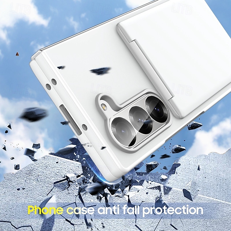 Phone Case For Samsung Galaxy Z Fold 7 Z Fold 6 Z Fold 5 Back Cover Kickstand Card Slot Shockproof Retro PC 2026 - $14.99 –P5