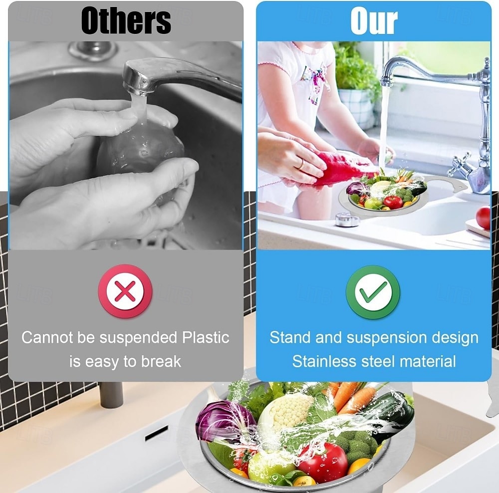 Lot de 3 paniers de vidange en acier inoxydable en forme de cygne pour évier de cuisine, filtre de vidange rapide, passoire suspendue multifonctionnelle pour fruits, légumes et déchets alimentaires de 2026 ? $19.99 –P5