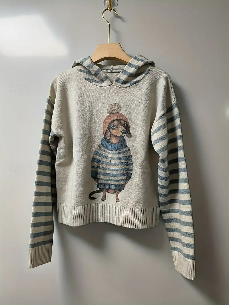 Γυναικεία Φούτερ πουλόβερ με κουκούλα και πουλόβερ Κουρελού Στάμπα Φλοράλ Ριγέ Κομψό στυλ street Καθημερινό Μακρυμάνικο Με Κουκούλα Κανονικά μπλουζάκια Δρόμος Αργίες Εξόδου 2026 - $25.99 –P4