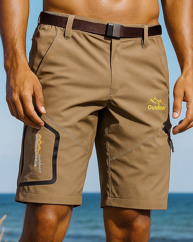 Муж. Брюки-трансформеры Штаны для туризма и прогулок Штаны софтшелл Весна Осень На открытом воздухе Стандартный Водонепроницаемость С защитой от ветра Нижняя часть Карман Темно-серый Черный 2026 - $39.99 –P2