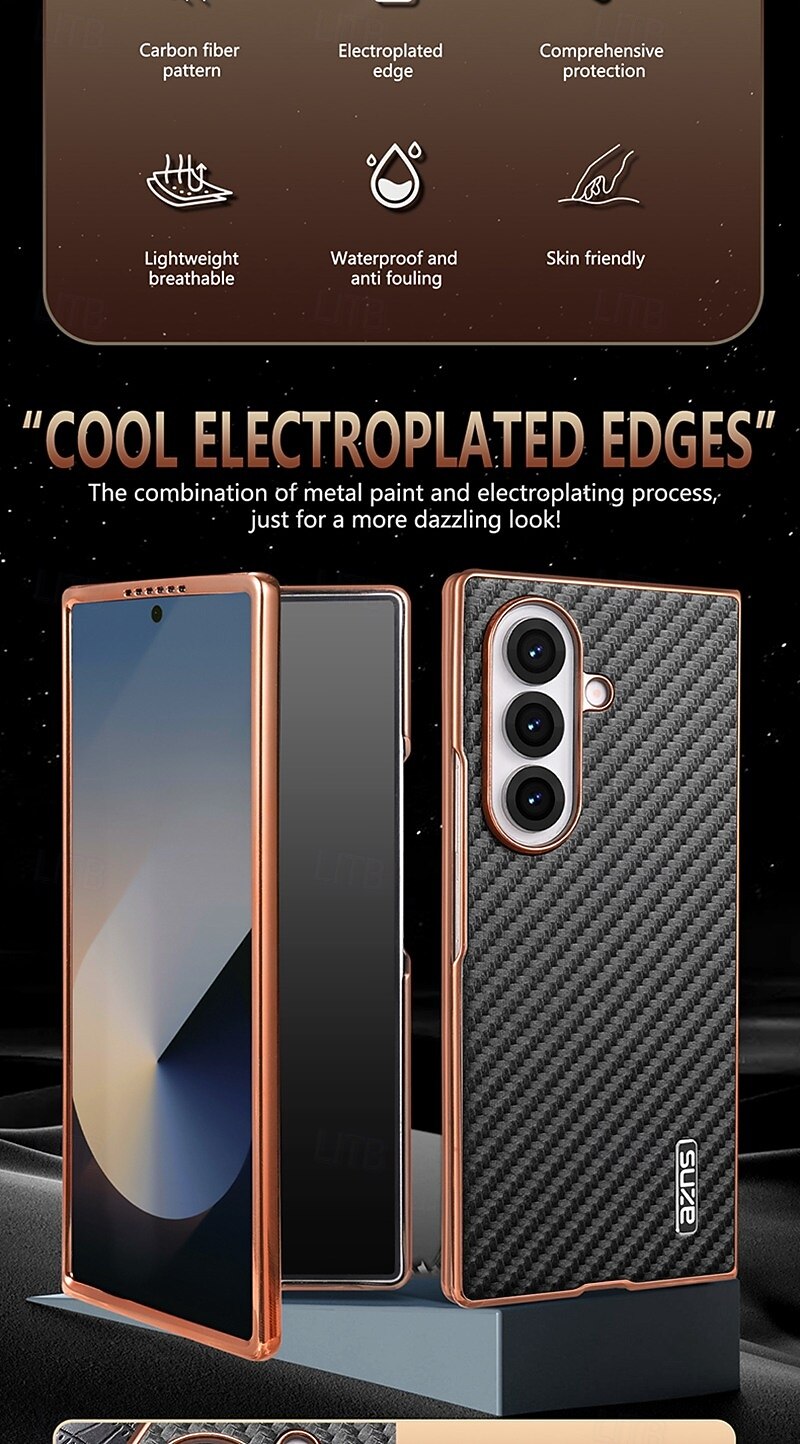 телефон Кейс для Назначение SSamsung Galaxy Z-образный сгиб 7 Z-сгиб 6 Z Fold 5 Z Fold 4 Кейс на заднюю панель Защита от удара Ретро ТПУ Кожа PU 2025 - $13.99 –P2