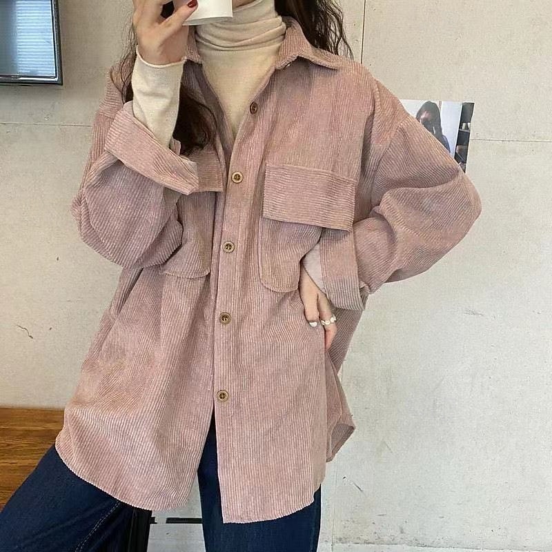 Damesoverhemd effen kleur elegant vintage dagelijks lange mouw bisschopsmouw overhemd kraag lange tops werk dagelijks uitgaan roze bruin abrikoos lente herfst winter lente, herfst, winter 2025 - $28.99 –P5