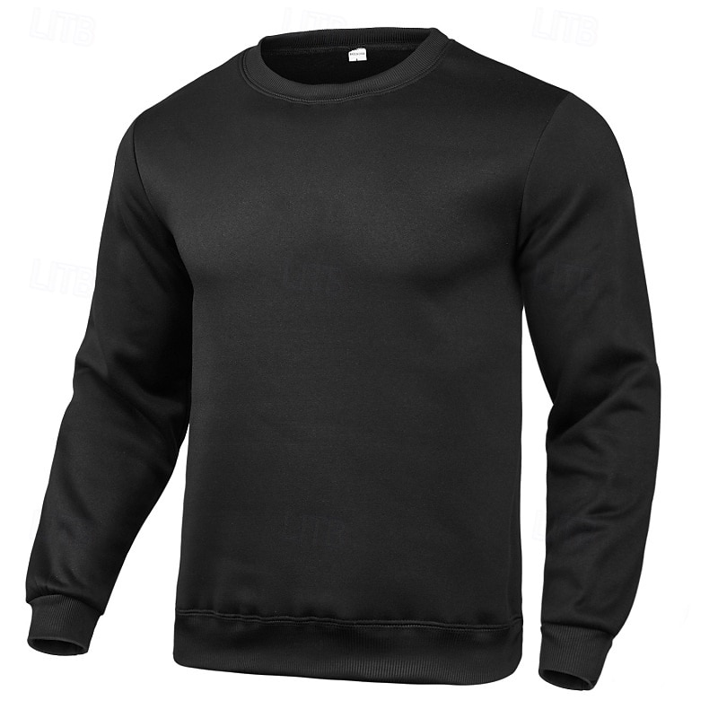 Per uomo Maglia Felpa in pile Maglione Felpa con cappuccio foderata in pile Nero Bianco Giallo Rosa Rosso Girocollo Semplice Sport & Outdoor Casuale Quotidiano Poliestere Streetwear Cool del 2025 a $8.49 –P6