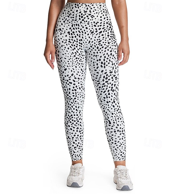 Damskie Legginsy capri Legginsy do jogi Wyszczuplenie brzucha Siłownia Obuwie sportowe Bieganie Doły Drukowanie Biały Granatowy Brązowy Jesień Sport Odzież sportowa Szczupła 2026 - $23.99 –P5