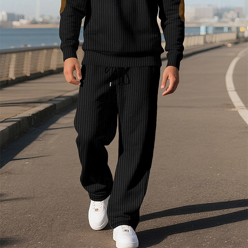 Per uomo Pantaloni da tuta Pantaloni Pantaloni della tuta a gamba dritta Coulisse Tasca Elastico in vita Semplice Comodità Sport all'Aperto Quotidiano Moda Casual Nero Verde Micro-elastico del 2025 a $18.99 –P11