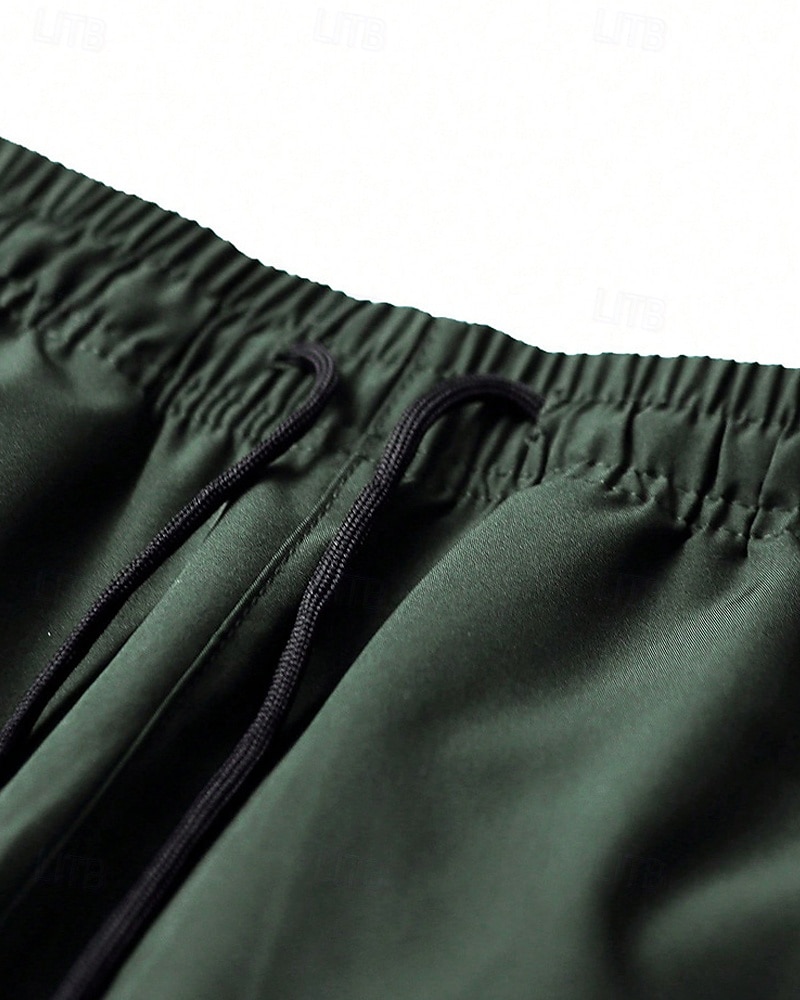 Per uomo Pantaloni Cargo Pantaloni Coulisse Elastico in vita Multi-tasche Semplice Indossabile All'aperto Quotidiano Campeggio & Escursionismo Moda Classico Nero Verde militare del 2025 a $15.49 –P6