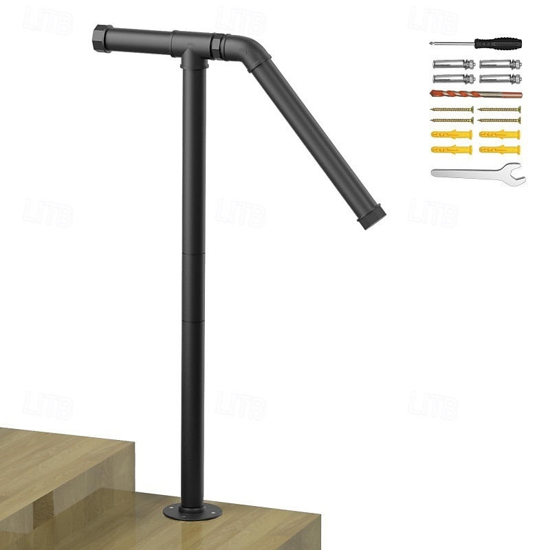 1 darabos öntöttvas lépcsőkorlát-készlet, kültéri függőleges fém korlát, lakkozott felülettel, felületi rögzítéssel a külső lépcső biztonsága érdekében 2026 - $91.99 –P5