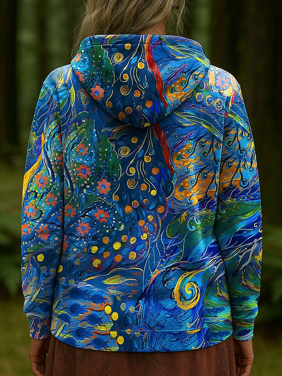 Női Pulóver Hoodie pulóver Virágos Grafika Absztrakt Alkalmi Hosszú ujj Kapucni Normál felsők Party estélyi viselet Utca Hétköznapi Arcpír rózsaszín Medence Narancssárga Lóhere Tavasz Ősz Tél 2025 - $27.99 –P2