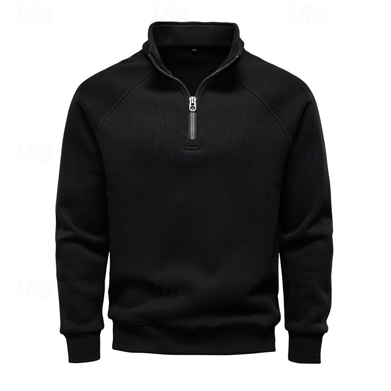 Bărbați Hanorca Catifea Hanorac din fleece Hanorac cu glugă Trage pe dreapta Caisă Negru Verde Militar Bleumarin Gri Guler în picioare Simplu Texturat Sporturi & Exterior Casual Zilnic Șic Strad 2025 - $37.99 –P4