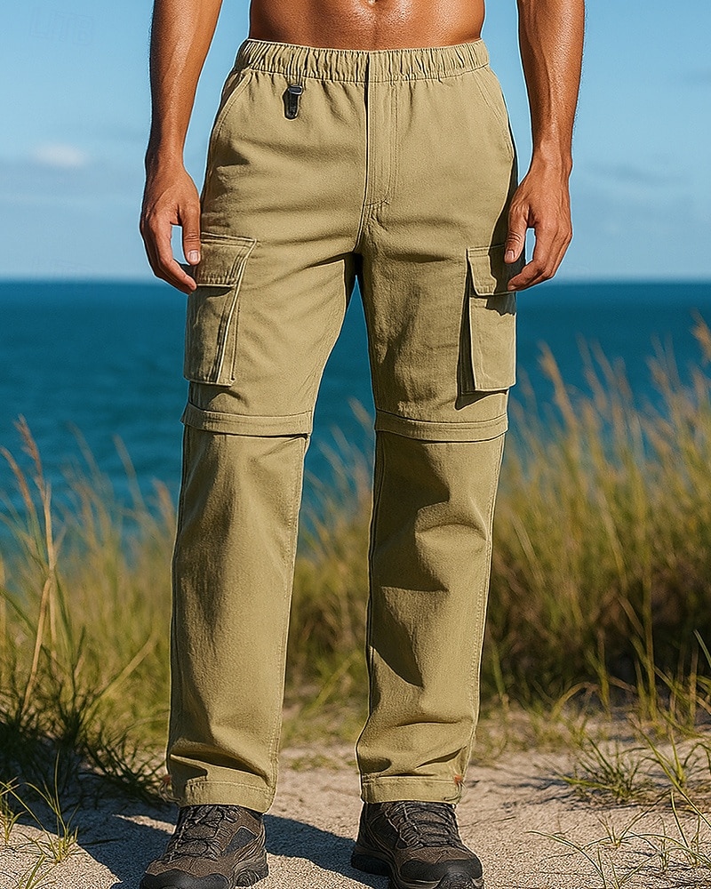 Herren Abzippbare Hosen Wanderhosen Softshellhosen Außen Normale Passform Wasserdicht Winddicht Unterteile Tasche Elastischer Bund Schwarz Armeegrün Camping / Wandern Laufen S M L XL XXL 2025 - $38.99 –P1