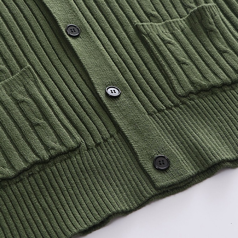Herren Pullover Kleid Pullover Strickjacke Strickpullover Zopfmuster Stricken Normale Oberteile Gestrickt Gerippt Einfach V Ausschnitt Urlaub Mode Lässig Alltagskleidung Bekleidung Herbst Winter Grün 2025 - $41.99 –P4