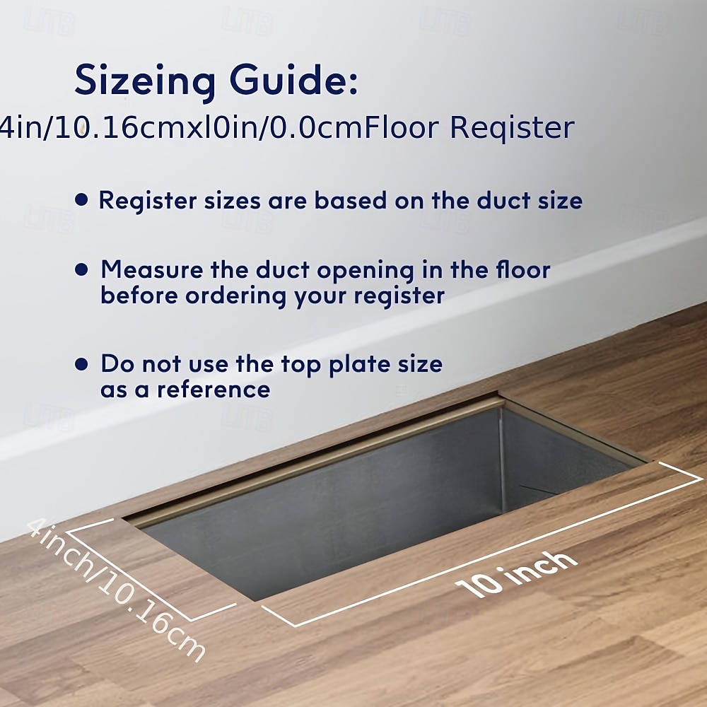Heavy-Duty 4" x 10" Floor Vents Registers - Walkable Premium Finish Sidewall Floor Register with Easy Adjust Air Supply Lever for Home, Office or Ceiling Installation - Durable and Sturdy Design 2026 - $30.99 –P11