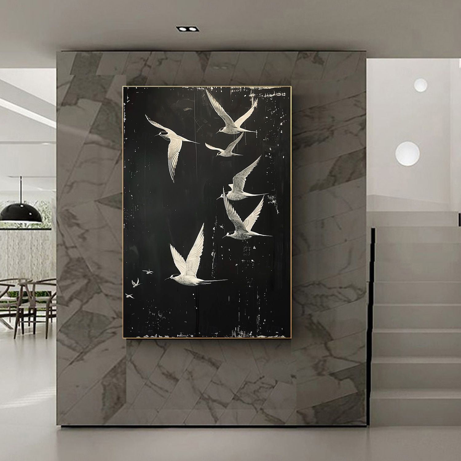 Handmade Original Flying Bird Oil Painting On Canvas Abstract Animal Wall Art for Home Decor With Stretched Frame Without Inner Frame Painting 2025 - $100.99 –P4