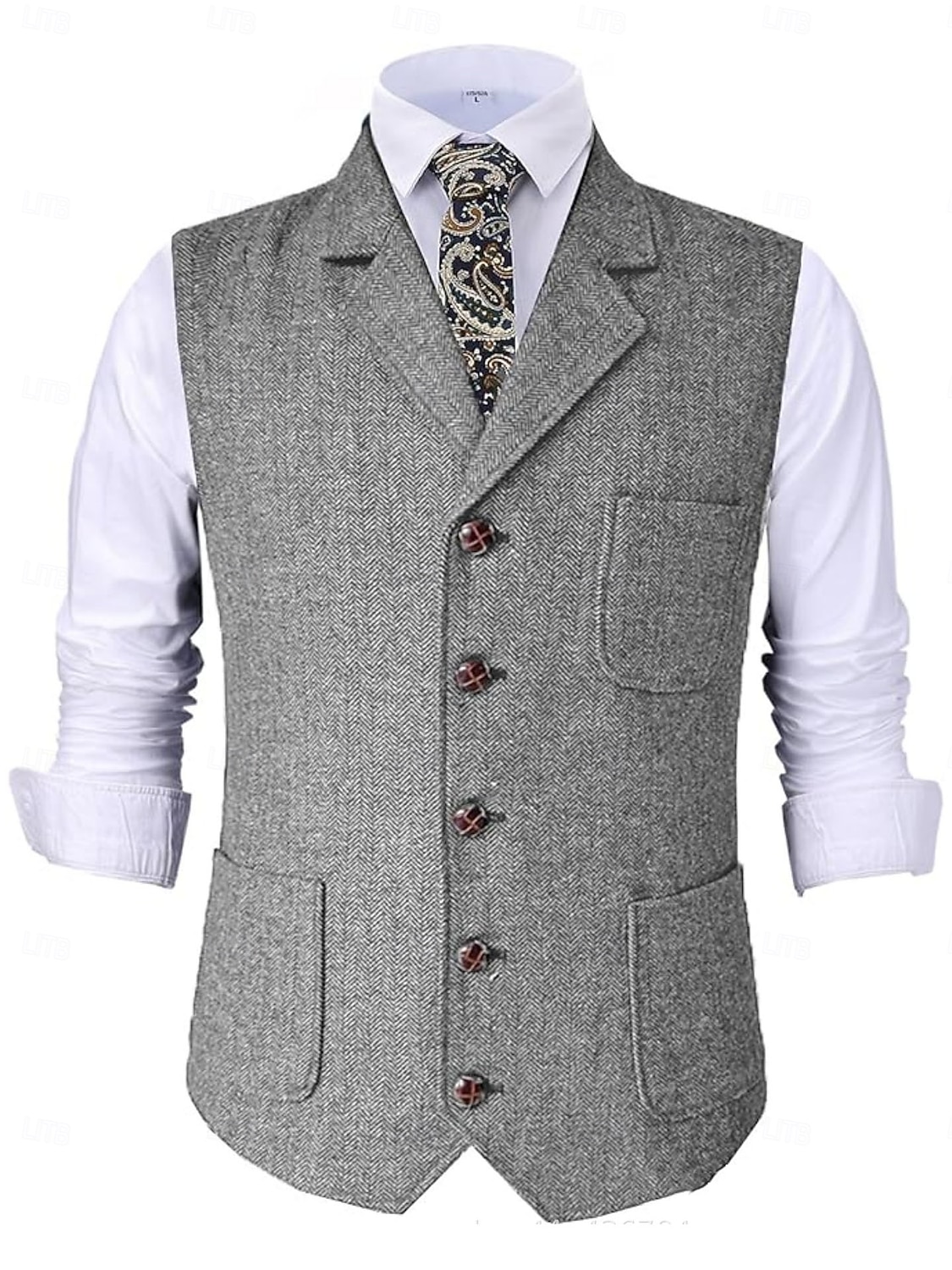 Retro Řvoucí 20s 20. léta 20. století Kamizelka Velký Gatsby Gentleman Maškarní kostým Pánské předvečer Všech svatých Karneval Večerní oslava Plesová maškaráda Dospělí Vesta 2025 - $39.99 –P9