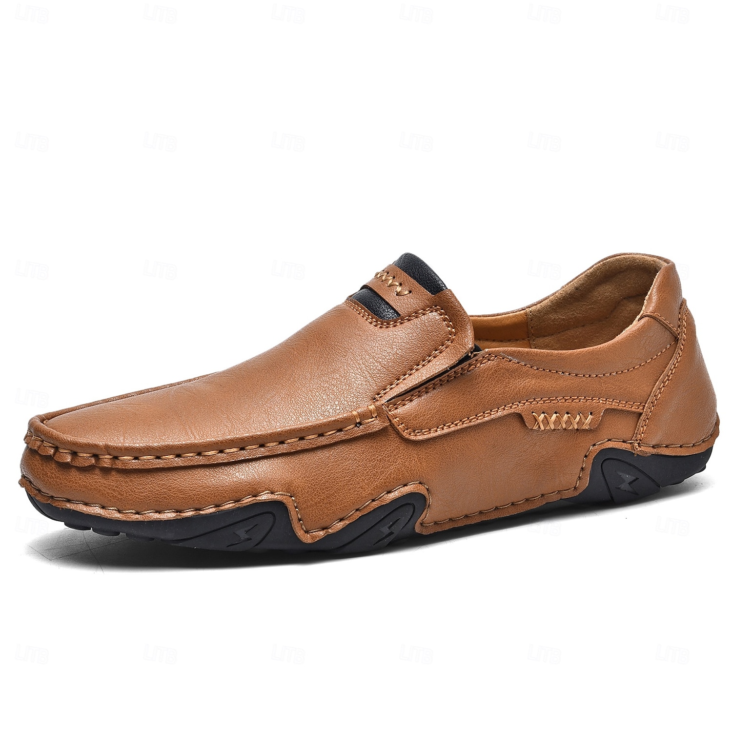 Miesten ruskeat slip-on-mokkasiinit ajokengät – joustavat ja rennot loaferit viikonloppumatkoille, työmatkoille ja kesäretkille 2025 - $42.99 –P3