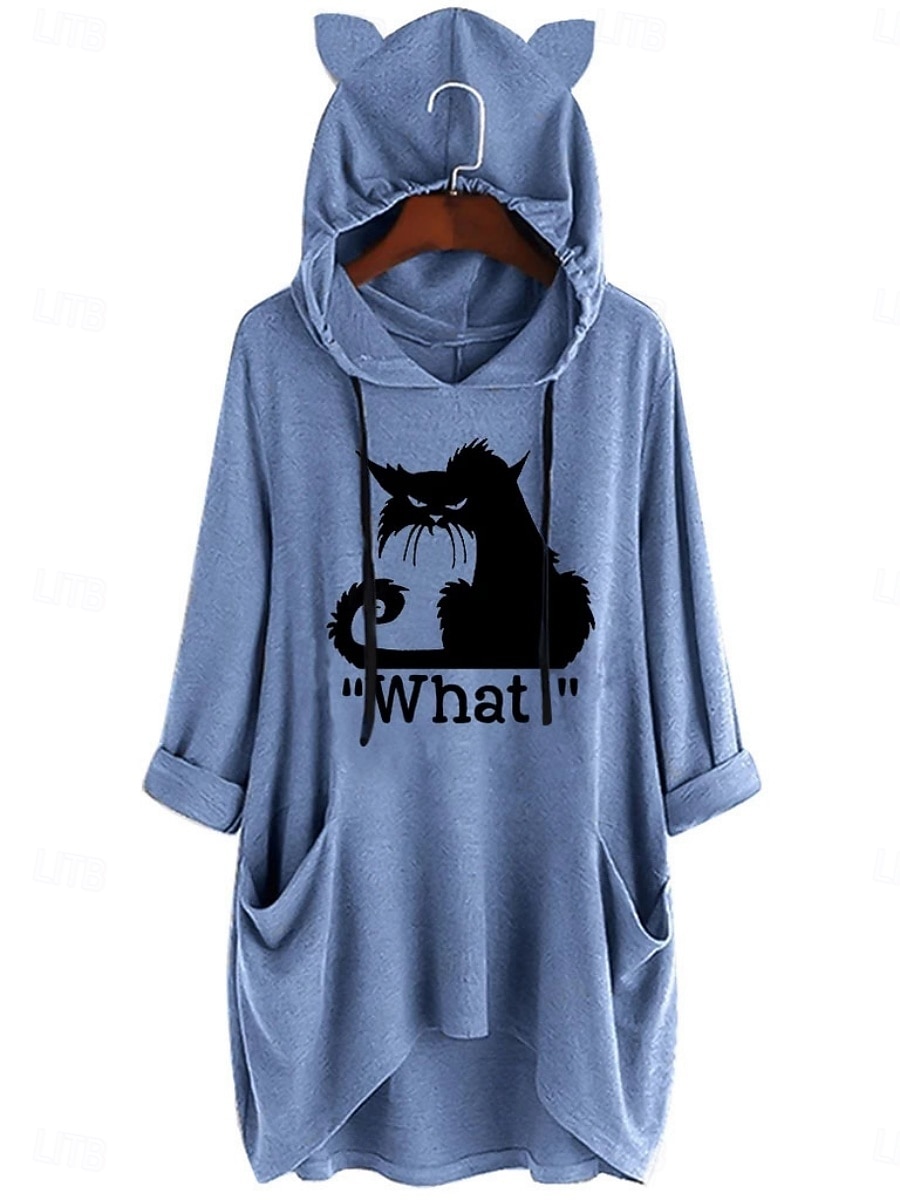 Femmes Sweat à capuche Uni Streetwear Occasionnel manche longue À capuche Hauts Réguliers Rue Fête Avec Poches Imprimé Jaune Rose Claire Bleu Gris Automne Hiver de 2025 ? $22.99 –P2