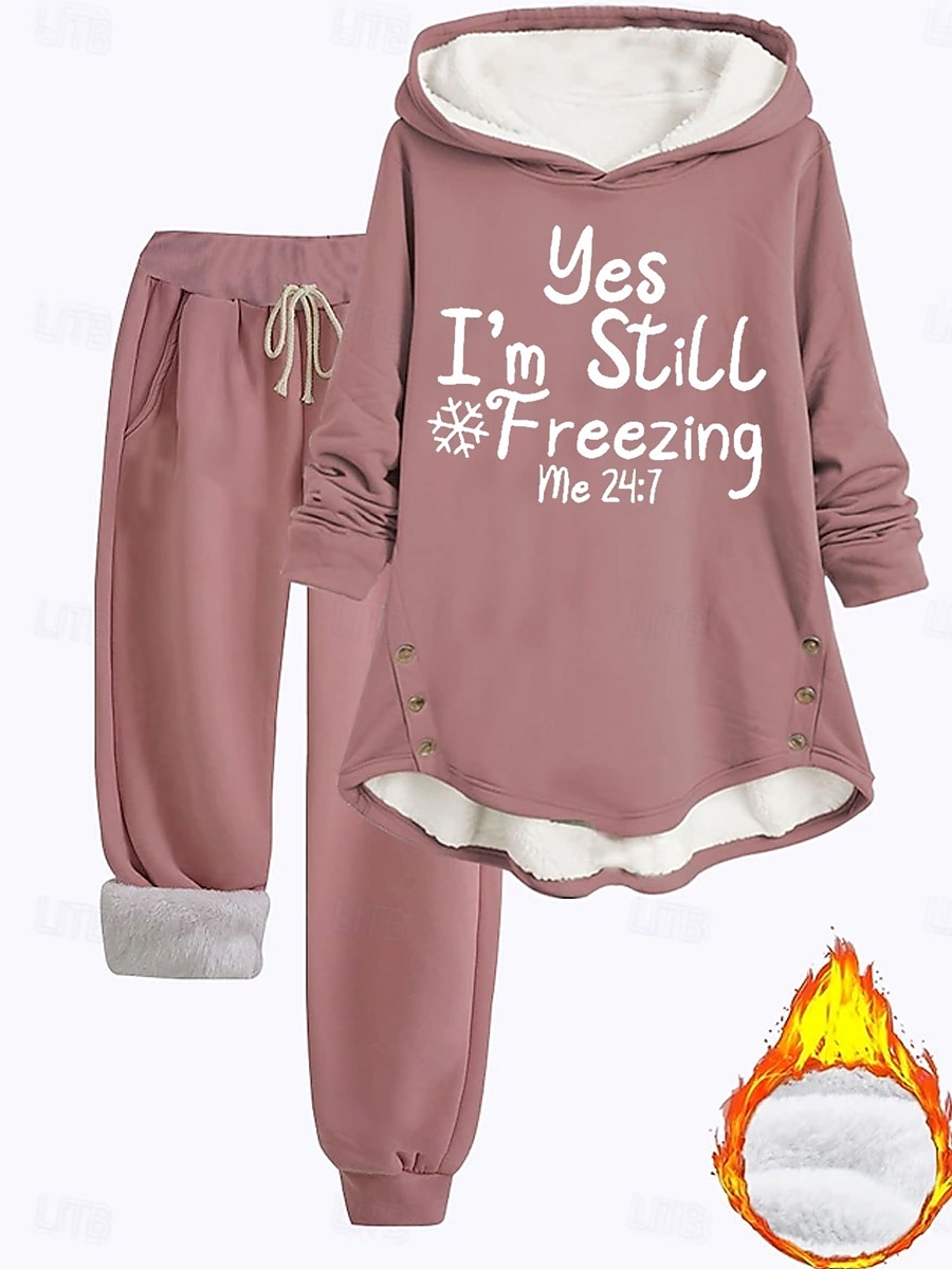 Femmes Quotidien Sweat à capuche manche longue À capuche Graphique Lettre Cordon de serrage Imprimé Occasionnel Quotidien Rose Claire Bleu Gris Automne Coupe Ample de 2025 ? $44.99 –P1