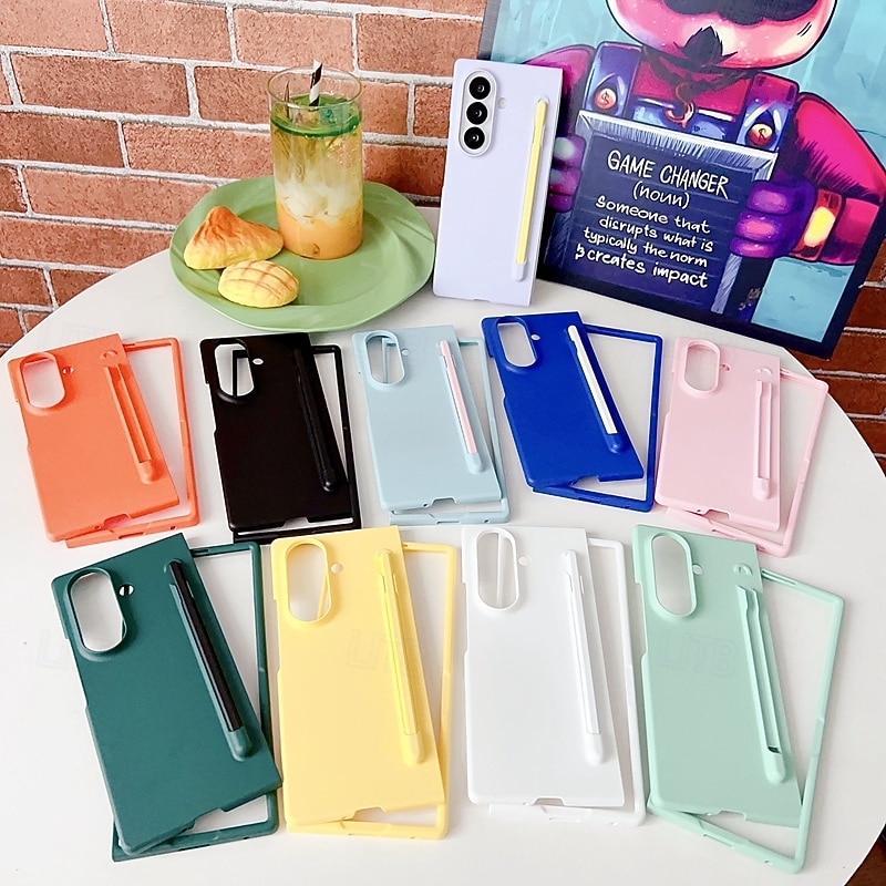 telefono Custodia Per Samsung Galaxy Piegatura a Z 7 Z Fold 6 Z Fold 5 Z Fold 4 Copertura Posteriore Resistente agli urti Retrò Silicone del 2025 a $13.99 –P6