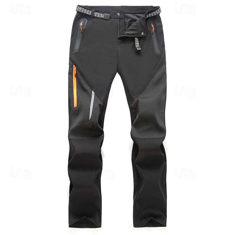 Men's Hiking Pants Trousers Patchwork Summer Spring Autumn / Fall Outdoor Tailored Fit Waterproof Windproof Zipper Pocket Comfortable Bottoms Full Length Elastic Waist Zipper Pocket Dark Grey Black 2026 - $35.99 –P7