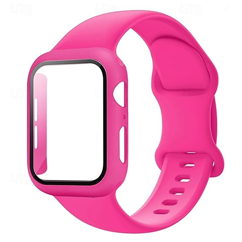 Pulseira Esportiva Fecho Moderno Compatível com Pulseira Apple Watch 38mm 40mm 41mm 42mm 44mm 45mm 49mm com caixa Mulheres Homens Antichoque Silicone pulseira de substituição para iwatch Ultra 2 de 2025 por $10.99 –P14