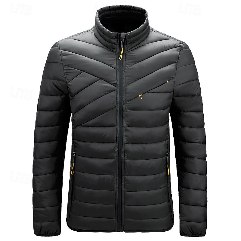Per uomo Cappotto Invernale Giacca imbottita Giacca Imbottita Tasca Poliestere Vacanza Abbigliamento quotidiano Data Regolare Moda Casual Confortevole Calore Termico Inverno Colore Solido / Tinta del 2026 a $49.99 –P1