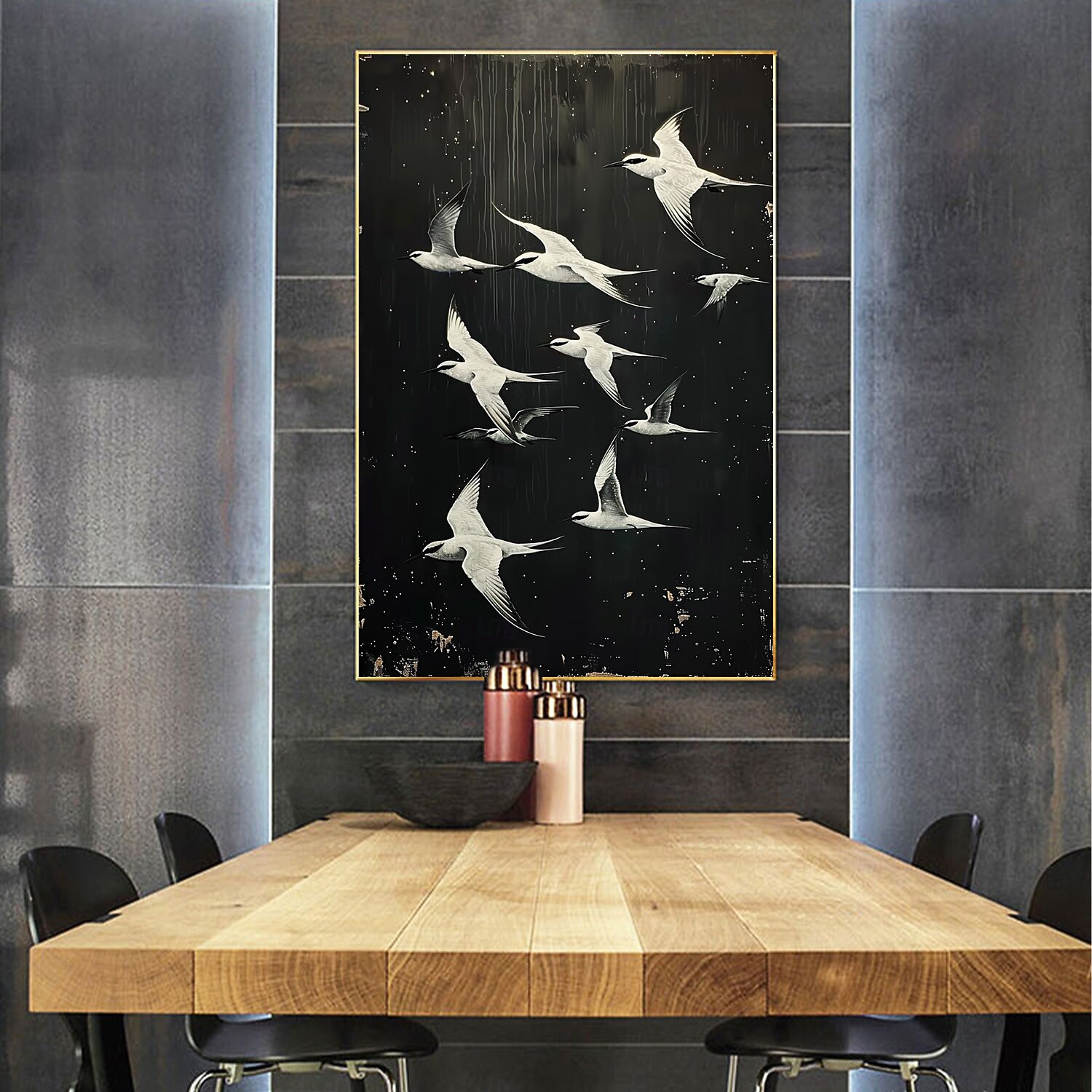 Handmade Original Flying Bird Oil Painting On Canvas Abstract Animal Wall Art for Home Decor With Stretched Frame Without Inner Frame Painting 2025 - $100.99 –P5