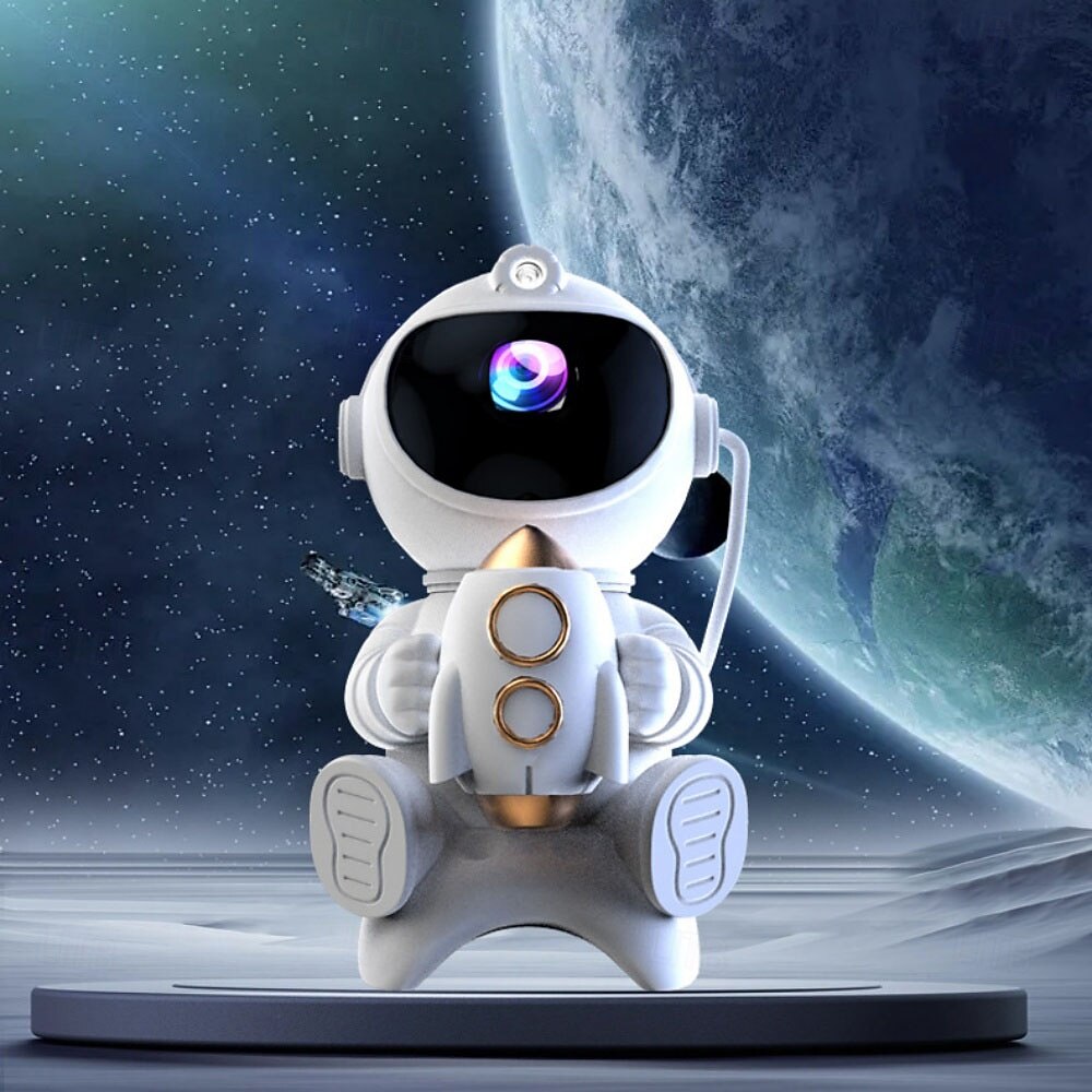 2025年 宇宙飛行士の銀河スタープロジェクターナイトライト、Bluetoothリモコン/タイマー付き、360度調節可能な星雲星空ライト、お子様へのプレゼントに最適  コレクション – $32.99 –P2