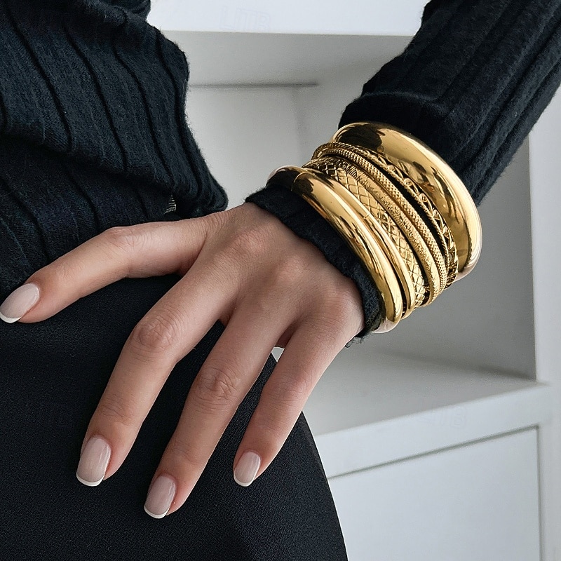 Women's Bracelet Bangles Thick Chain Ball Fashion Alloy Bracelet Jewelry White / Gold For Holiday Date Birthday 2026 - $16.49 –P1