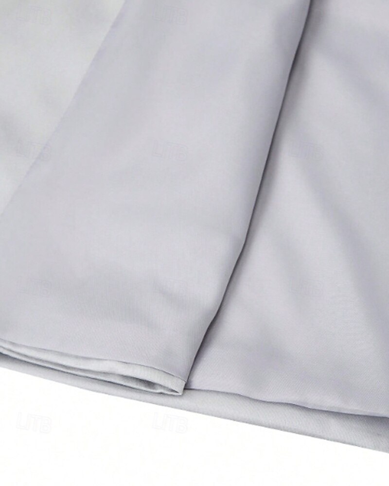 Homens Blazer Conjunto O negócio Coquetel Festa de Casamento 2 Peças Moda Casual Primavera Outono Poliéster Tecido Bolsos Botões Confortável Não Trespassado Jaqueta esporte Prata de 2026 por $60.99 –P5