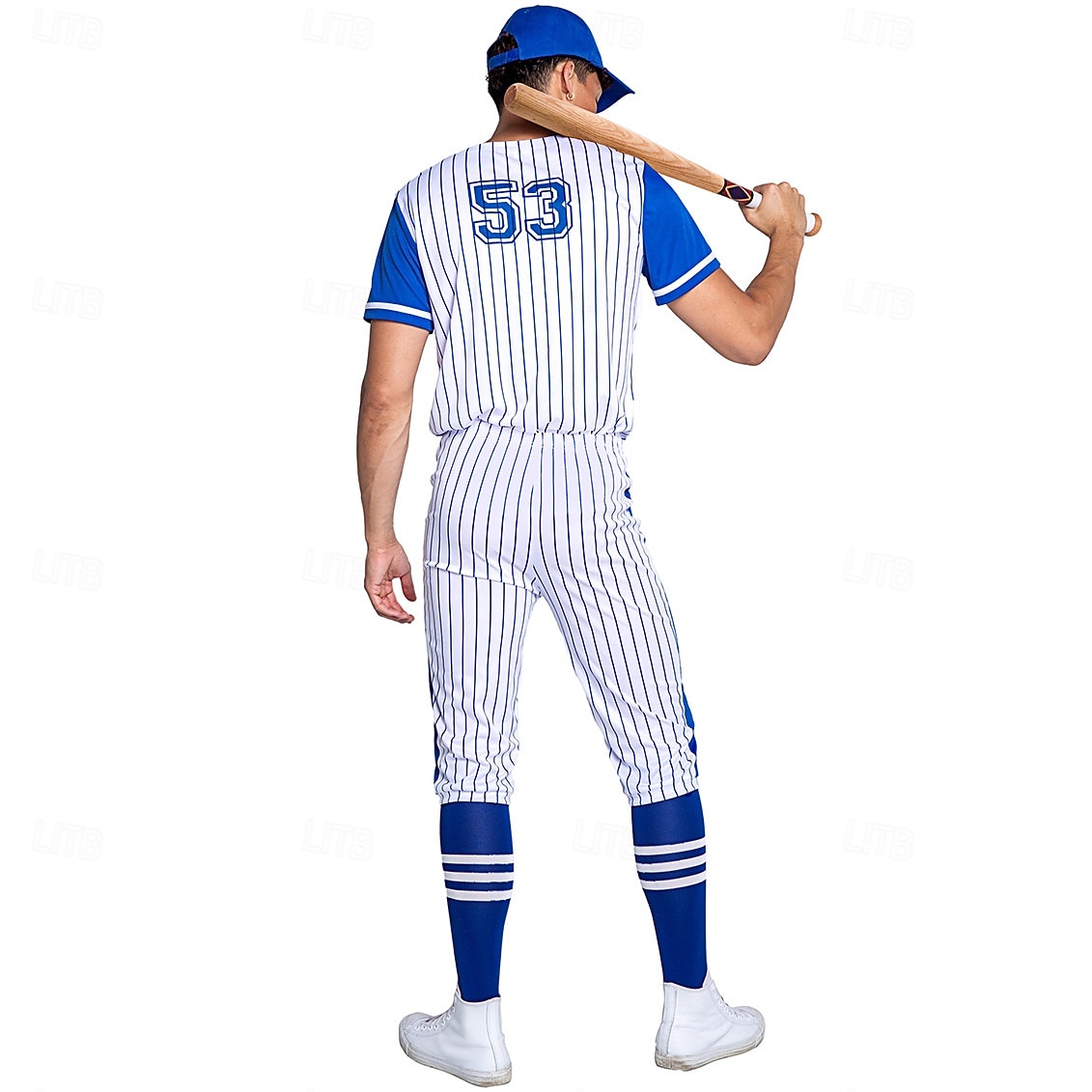 Striped Sports Baseball Uniform Party Outfit COS Sexy Cheerleading Uniform Cheerleading Uniform Halloween Costume 2026 - $38.99 –P3