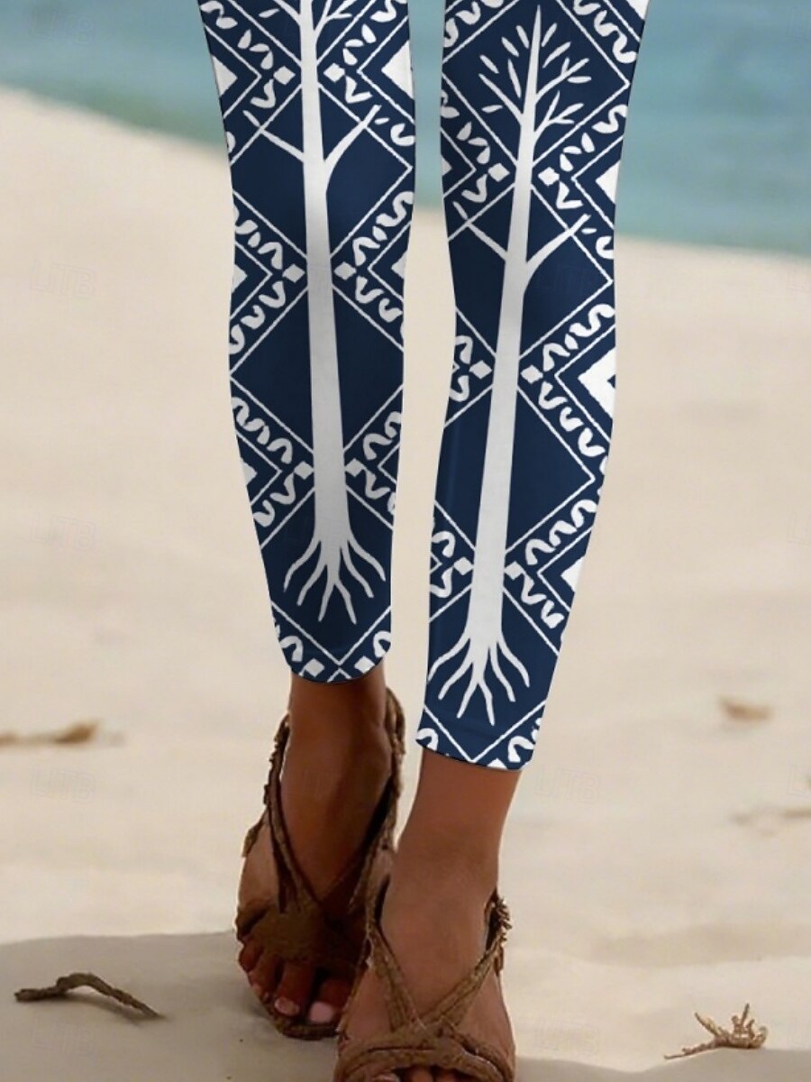 Per donna Pantaloni Leggings Stile Etnico Casual Lunghezza intera Vita Alta Geometrico Elastico in vita Stampato Traspirabilità Confortevole Elasticizzato Vacanza Streetwear Abbigliamento quotidiano del 2025 a $17.99 –P3
