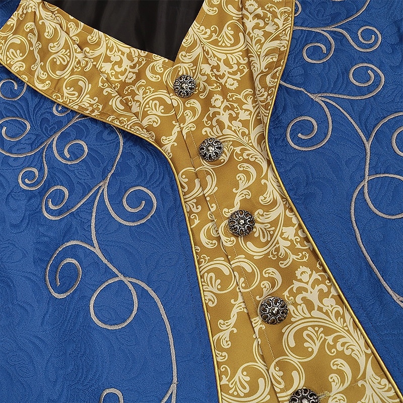Medieval Renaissance Steampunk Coat Tailcoat Outerwear Prince Vampire Nobleman Fancy Dress Men's Halloween Carnival Performance LARP Ren Faire Adults Vest 2025 - $53.99 –P4
