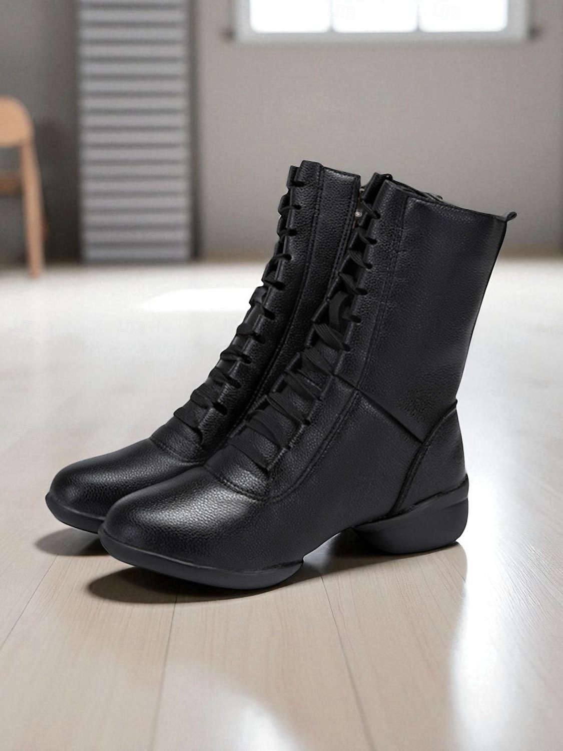 Women's Red Lace-Up Dance Boots - Soft Sole Ankle Boots with Side Zipper for Jazz, Practice and Performance 2025 - $42.99 –P4