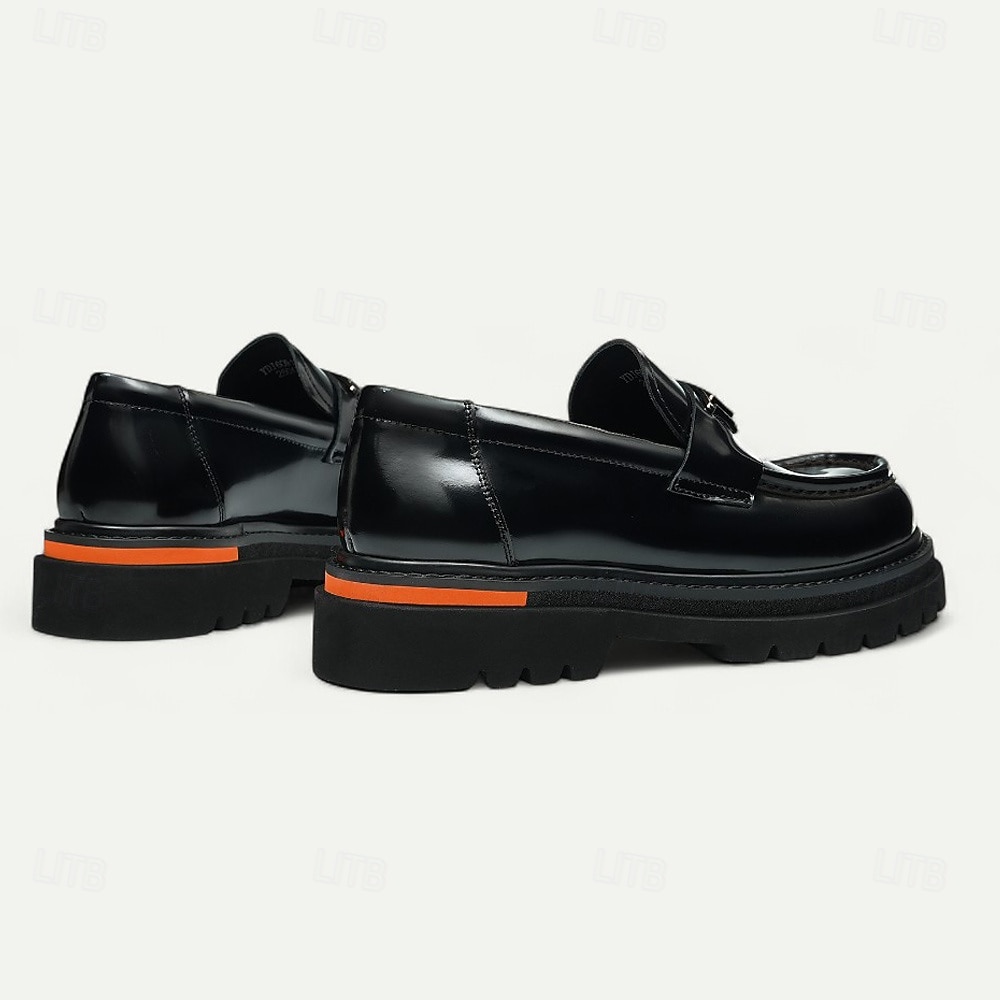 Мужские коричневые кожаные пенни-лоферы с металлической пряжкой – классические туфли для деловых встреч, официальных мероприятий и офиса. 2025 - $109.99 –P20