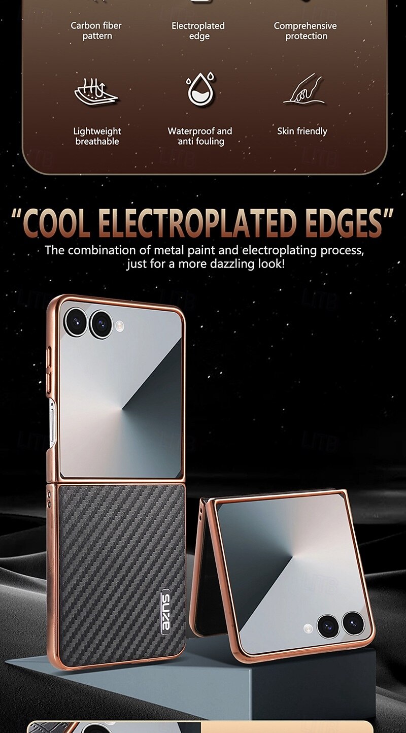 телефон Кейс для Назначение SSamsung Galaxy Z-флип 7 Z-флип 6 Z Flip 5 Z Flip 4 Кейс на заднюю панель Защита от удара Ретро ТПУ Кожа PU 2026 - $14.99 –P2