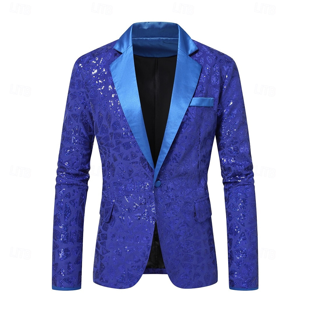 Discotecă Anii 1980 Geacă Blazer cu guler de rever Normal Disc Paiete Costume de fancy Bărbați Halloween Mascaradă Club Parada Mândriei Luna Mândriei Adulți Geacă Toamna iarna 2026 - $78.99 –P2