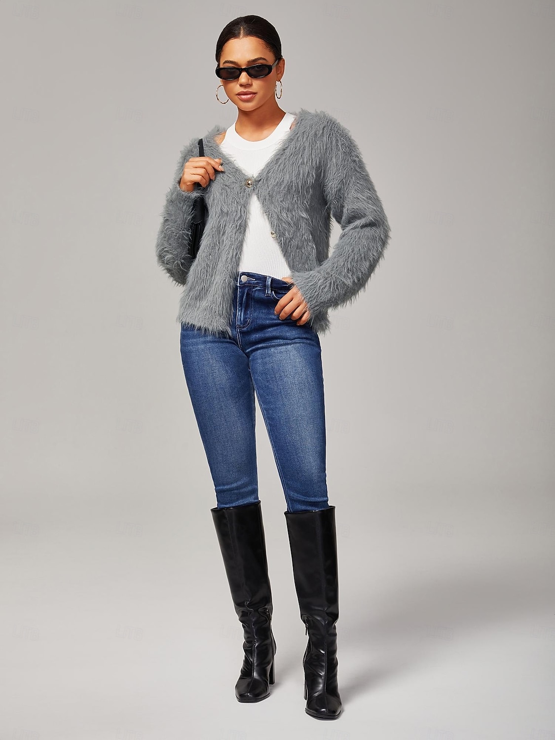 Dame Jeans Full lengde Ankel-lengde Elegant Fritid Mørkeblå Sommer Høst Kryss-sesonger S M L 2025 - $72.99 –P1
