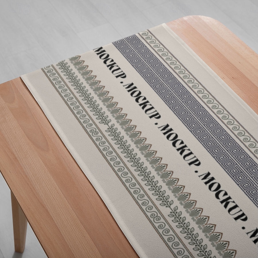 1Pc Chemin de table rectangulaire imprimé numériquement – Drapeau de table simple et élégant pour table à manger banquet mariage et décoration intérieure de 2025 ? $10.99 –P6